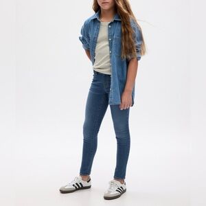 DKNY Girls Pull On Medium Blue Jeans Leggings Size 6X NWT